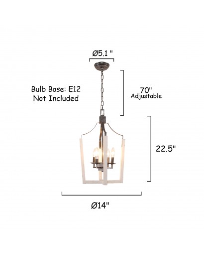 Cusp Barn Farmhouse 4-Light...