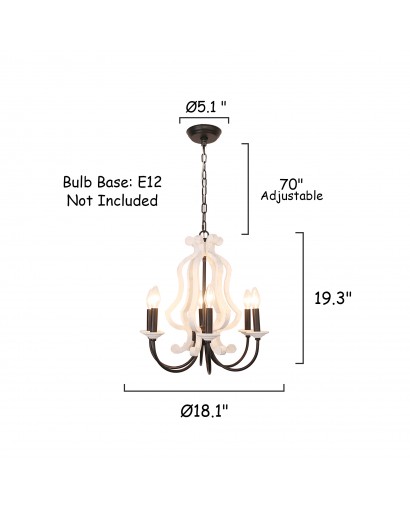 Cusp Barn Farmhouse 6-Light...